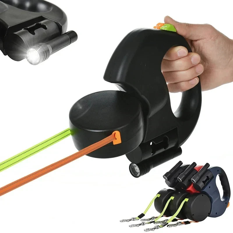 Double-Ended Retractable Dog Leash