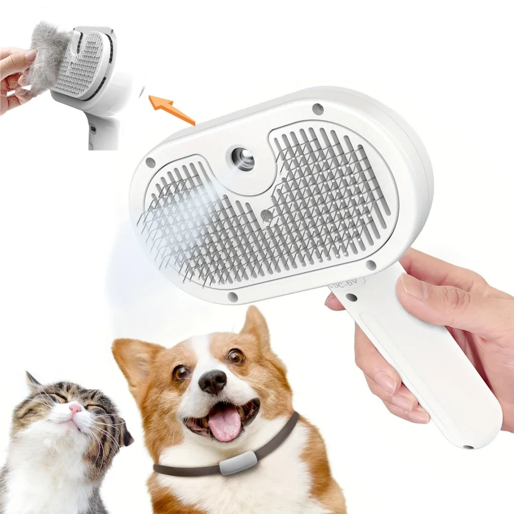 Steamy Pet Grooming Brush