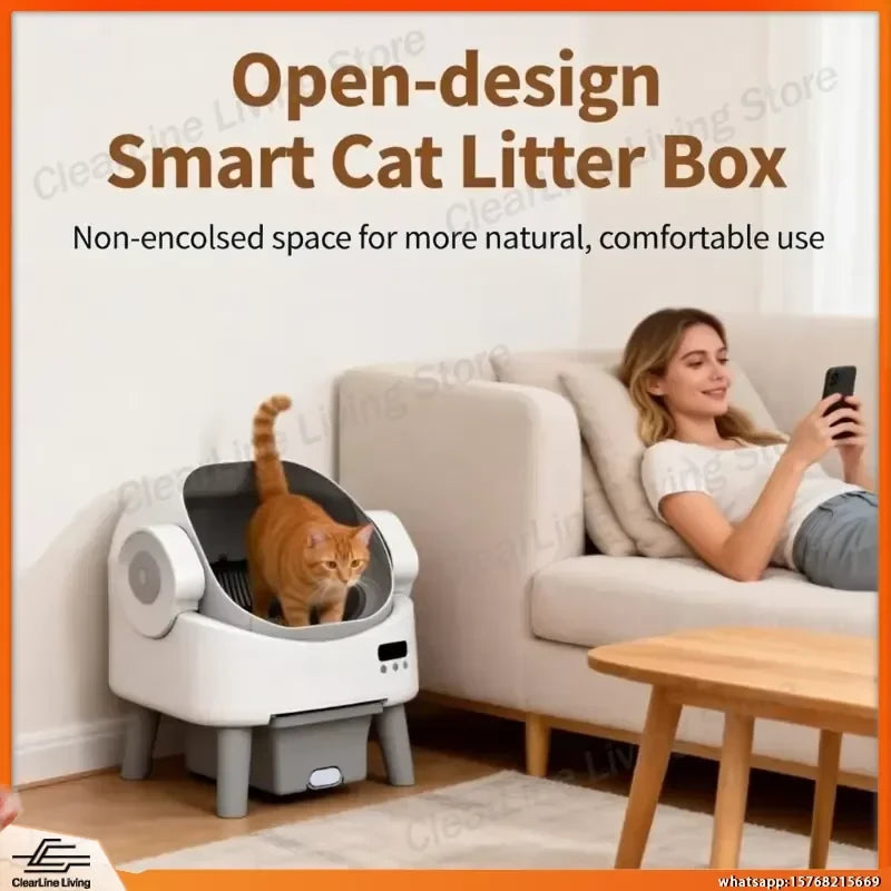 Automatic Self-Cleaning Cat Litter Box
