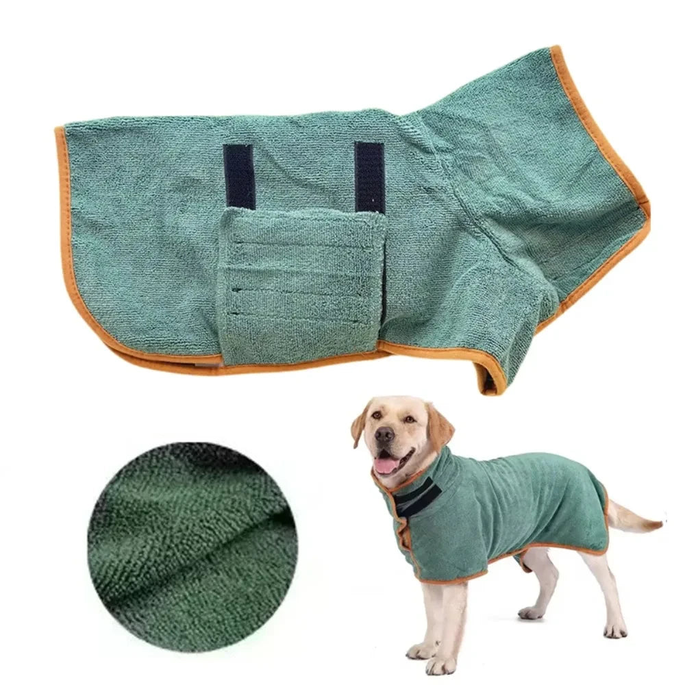 Absorbent Dog Bathrobe