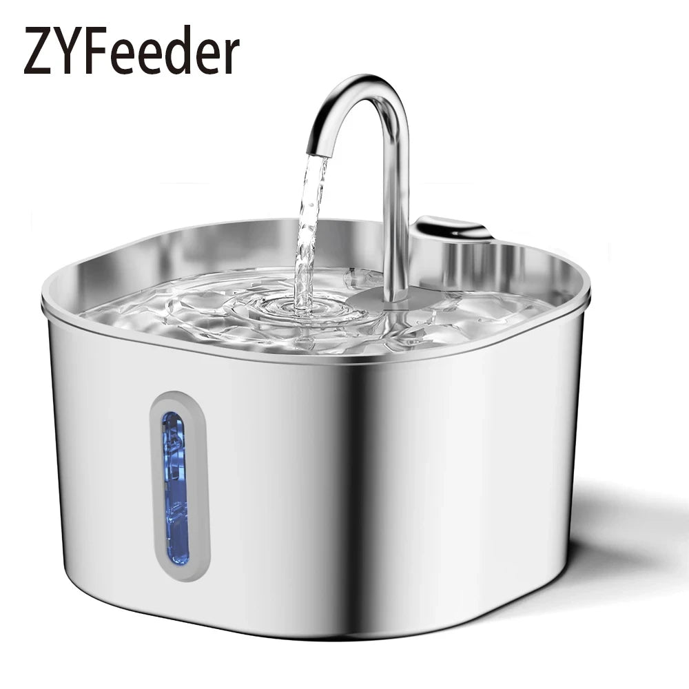 ZYFeeder Automatic Stainless Steel Cat Fountain