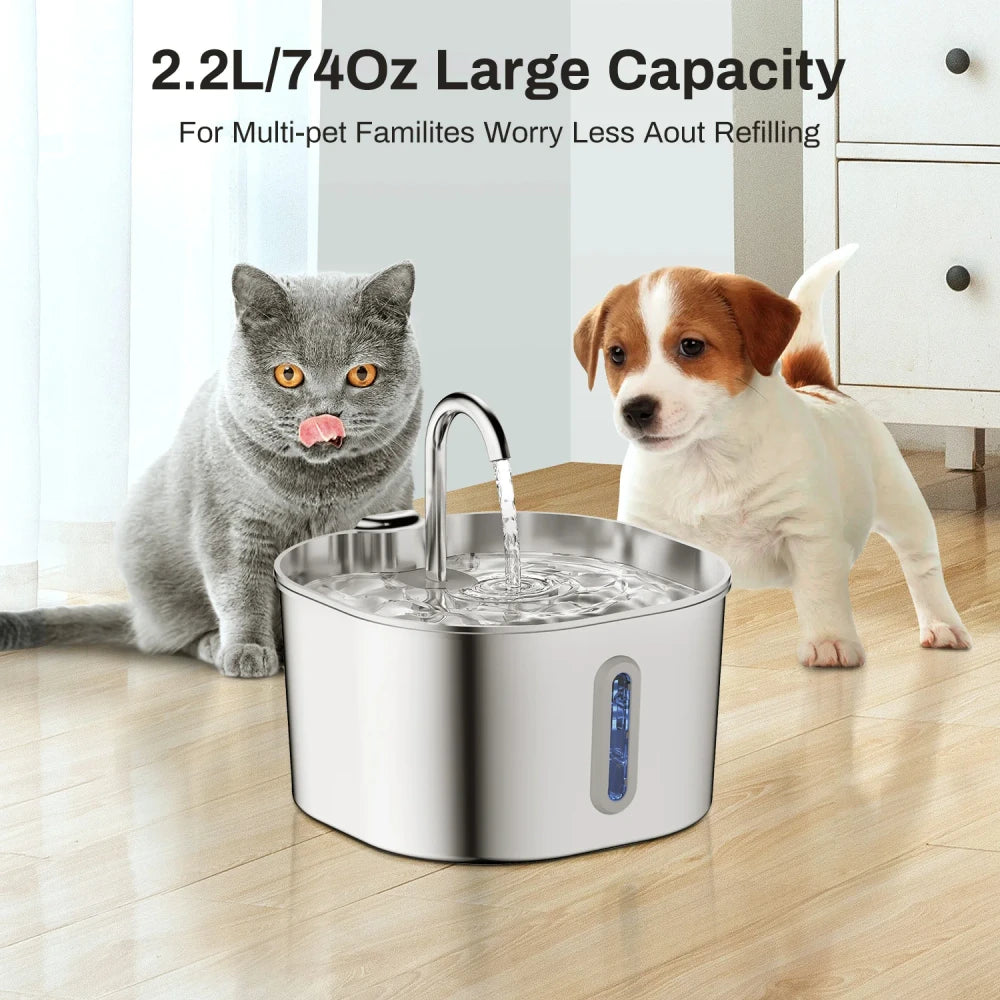 ZYFeeder Automatic Stainless Steel Cat Fountain
