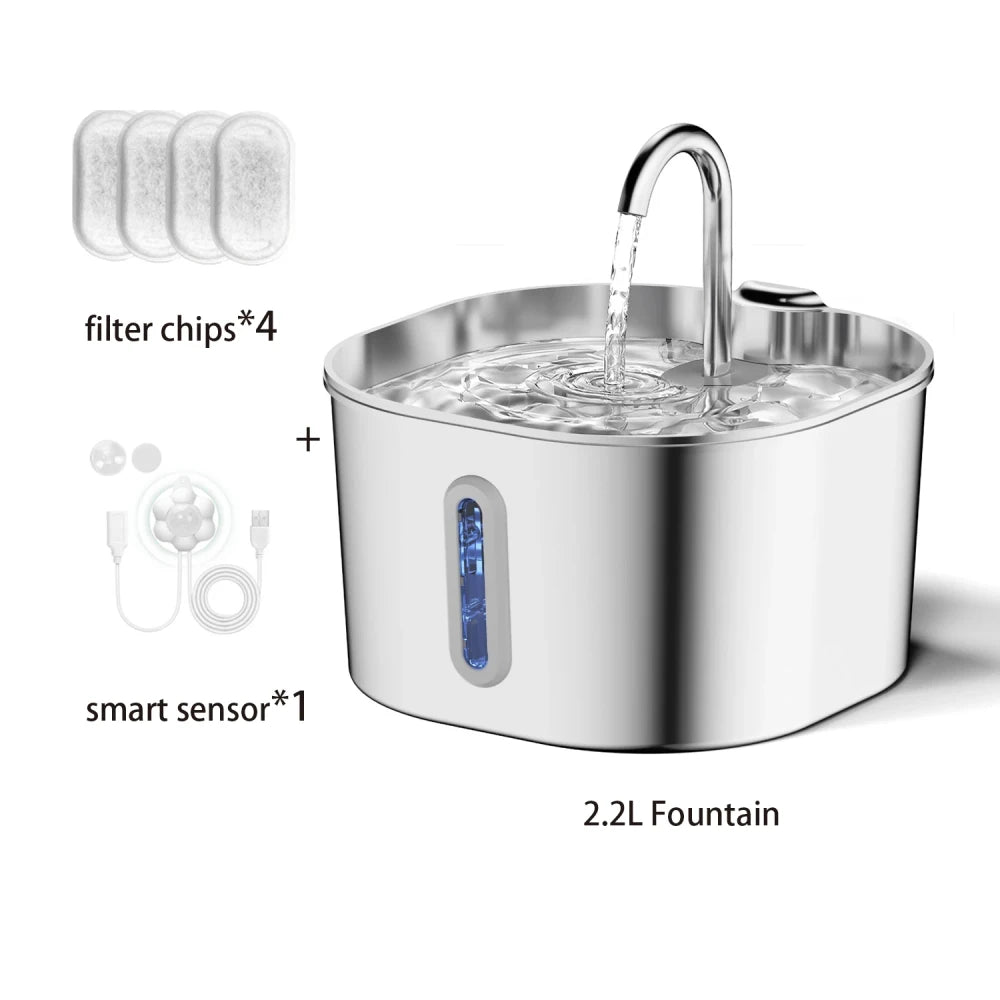 ZYFeeder Automatic Stainless Steel Cat Fountain