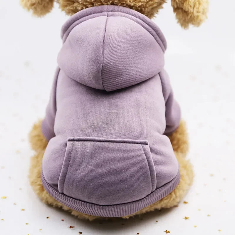 Solid Cotton Dog Hoodie
