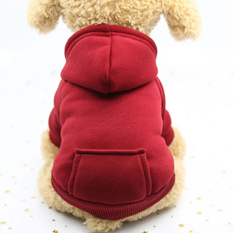 Solid Cotton Dog Hoodie