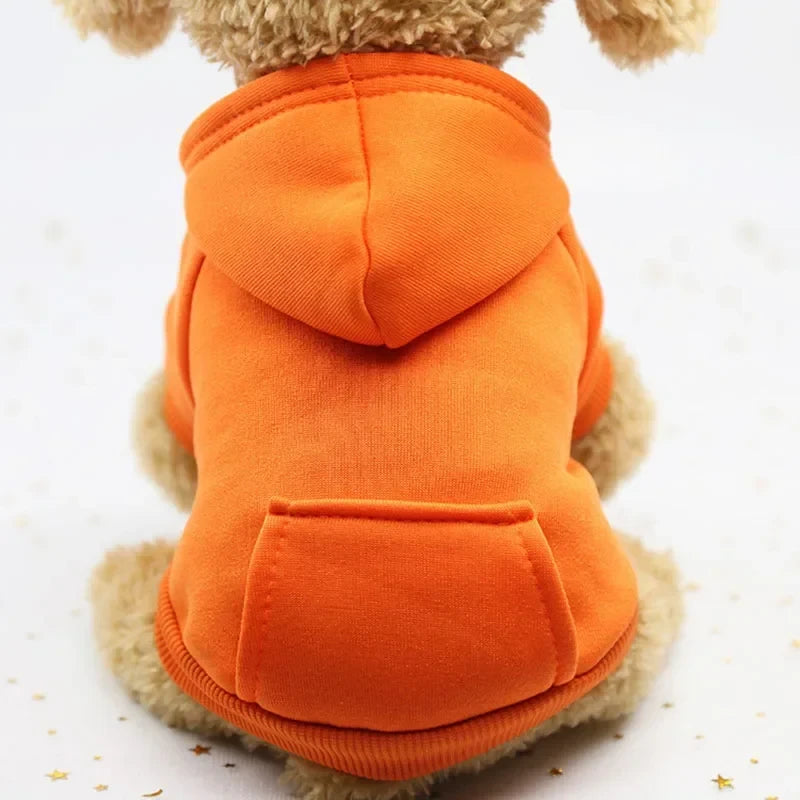 Solid Cotton Dog Hoodie
