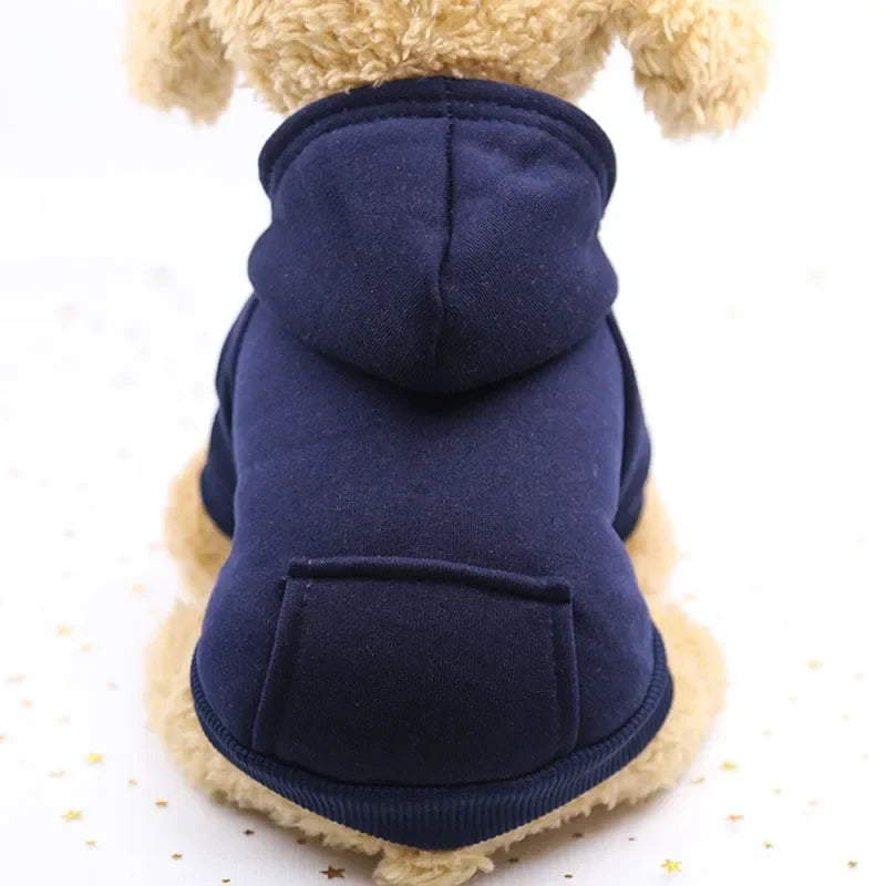 Solid Cotton Dog Hoodie