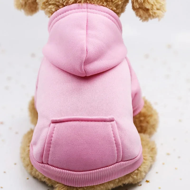 Solid Cotton Dog Hoodie