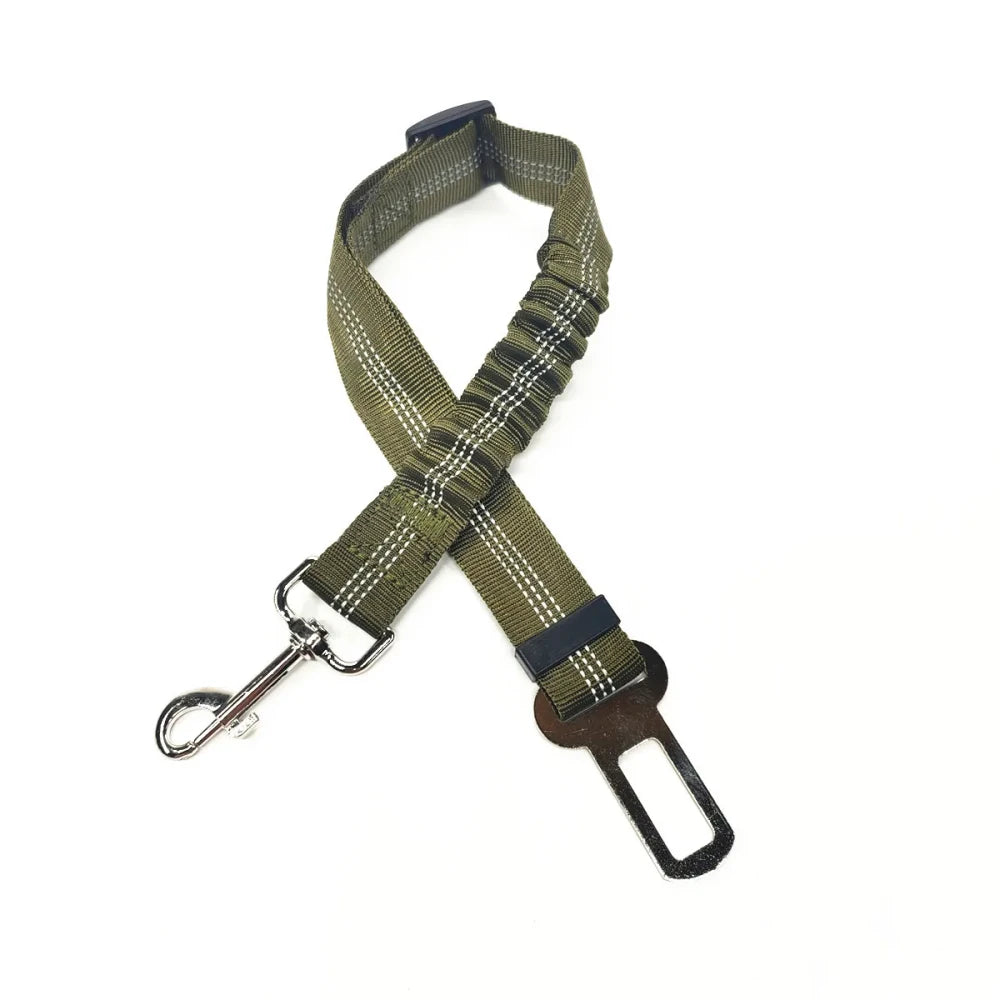 Reflective Dog Car Seat Belt – Elastic Safety Harness for Travel