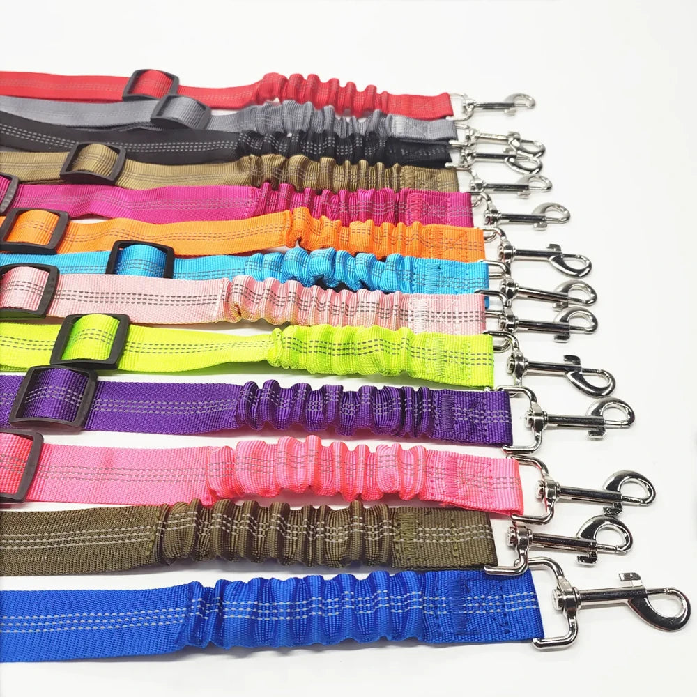 Reflective Dog Car Seat Belt – Elastic Safety Harness for Travel