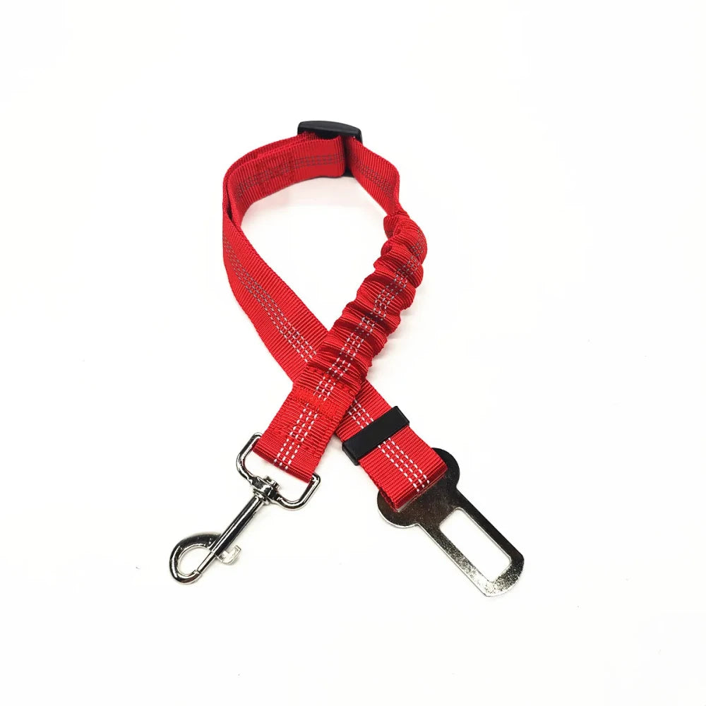 Reflective Dog Car Seat Belt – Elastic Safety Harness for Travel