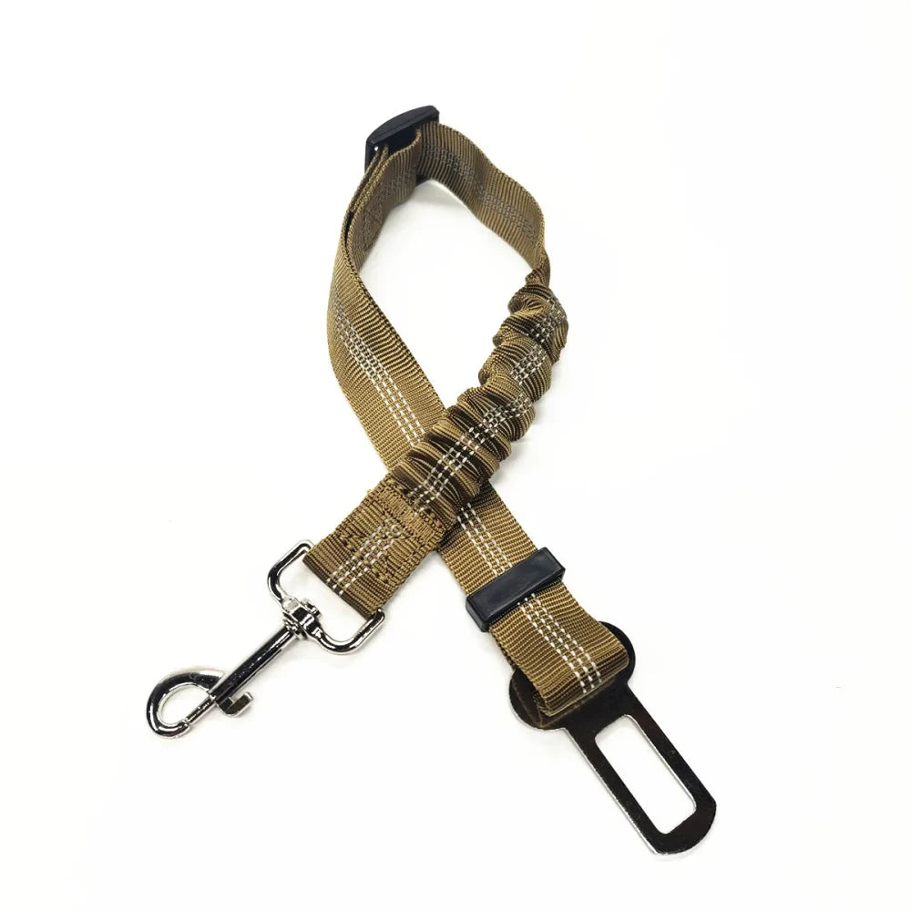 Reflective Dog Car Seat Belt – Elastic Safety Harness for Travel